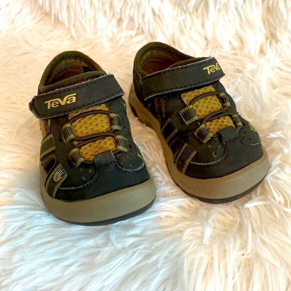 Reba Omnium Brown Green Sport Sandal Style# 6083 - Picture 2 of 8